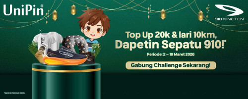 UniPin x 910Nineten Ramadan Run Challenge & Menangkan Sepatu Eksklusif